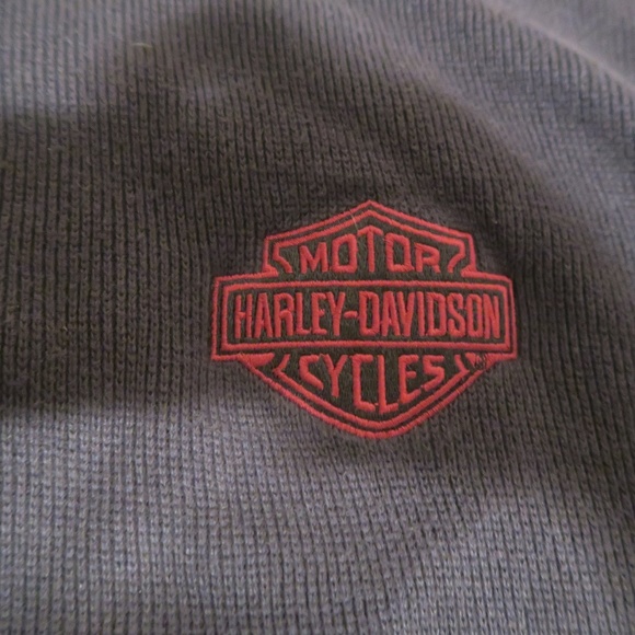 Harley-Davidson 1/4 Zip Spellout Sleeve Pullover - Picture 2 of 8
